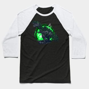 Mecharex Rises - NeonGreen Baseball T-Shirt